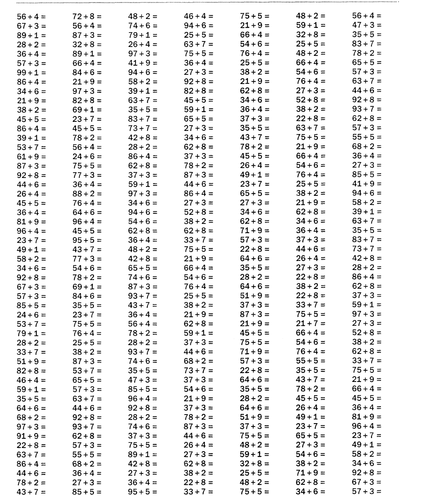 распечатать примеры на скорость для 1 класса распечатать примеры на скорость для 1 класса