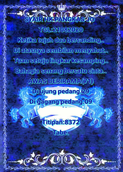 Syair Hk Jumat 21 Agustus 2020 Royal Syair Syair Hk Jumat 21 Agustus 2020 Royal Syair