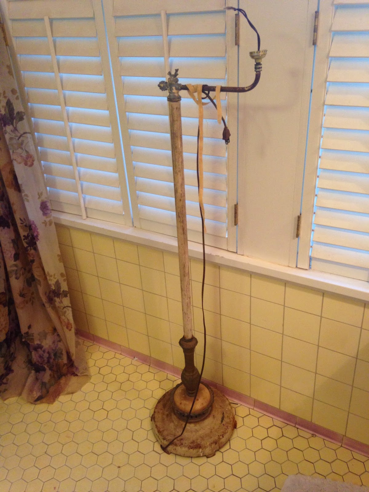 Painting Beauty From Ashes Vintage Floor Lamp to Towel Holder