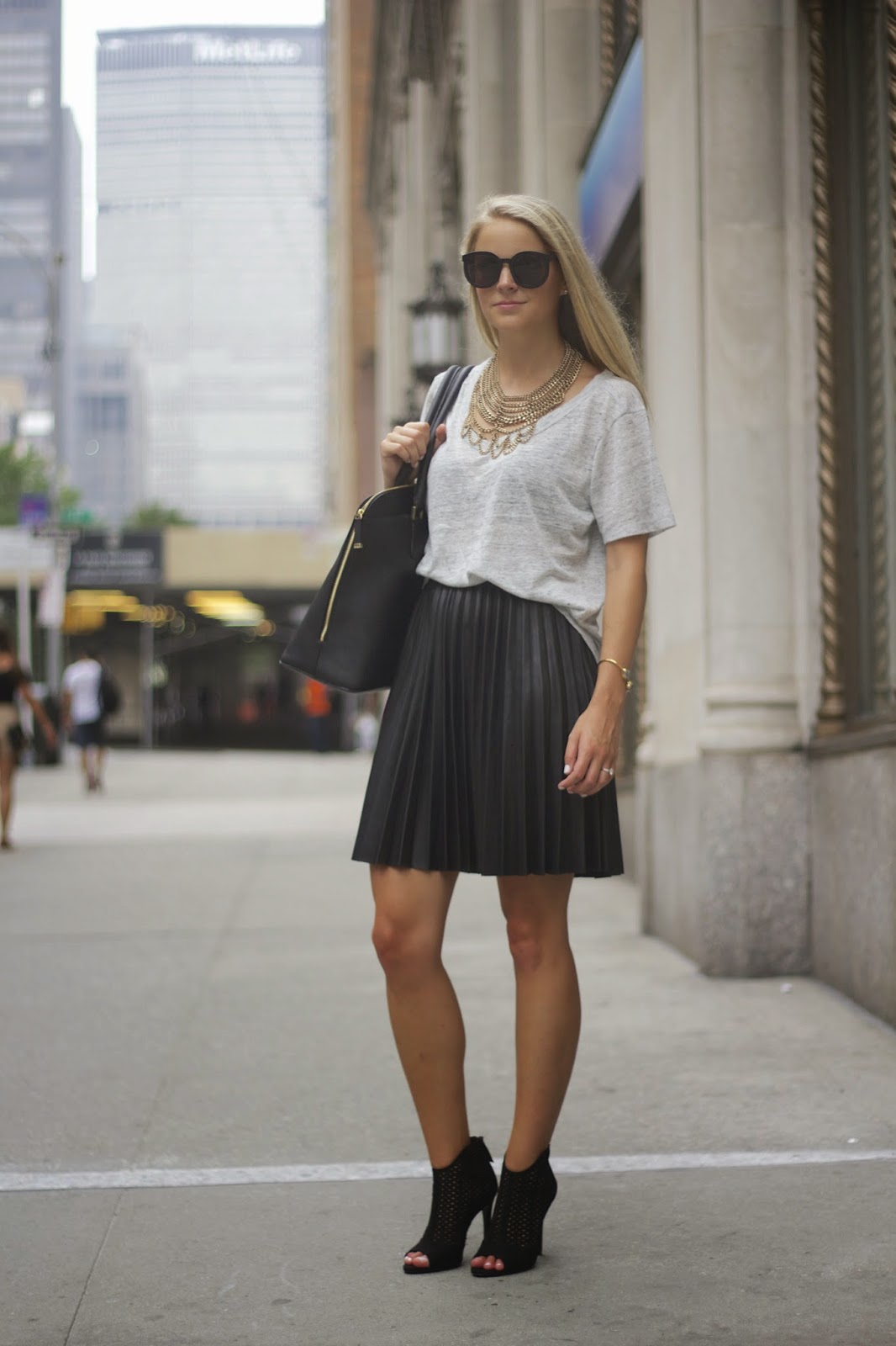 FAUX LEATHER SKIRT - Styled Snapshots