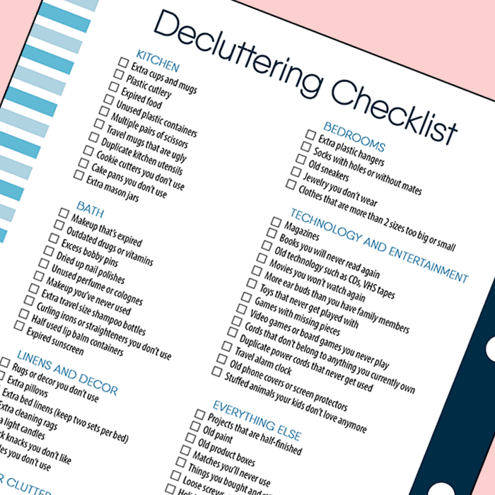 Decluttering Checklist  