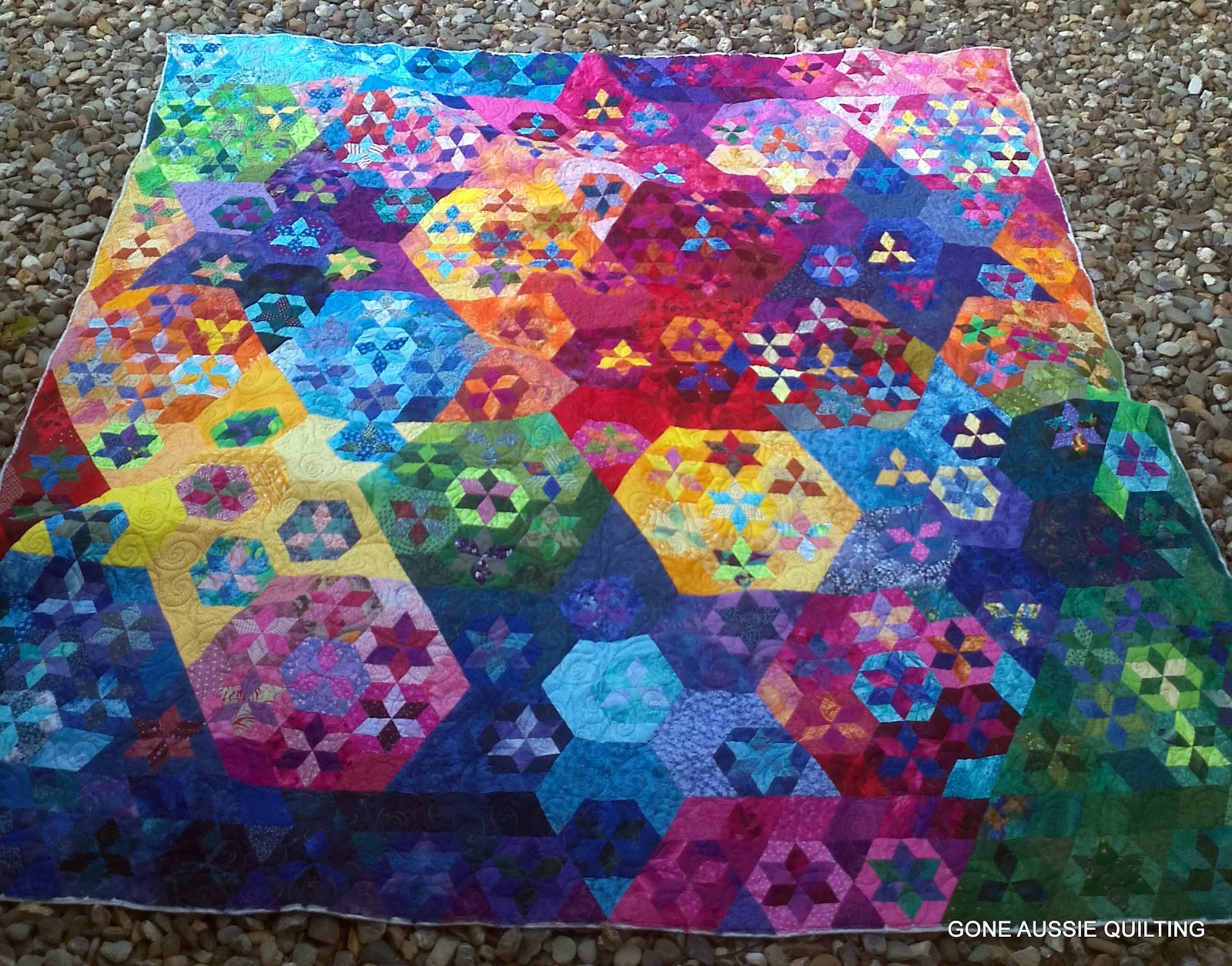 Gone Aussie Quilting Starry Starry Night Lyn's Quilt