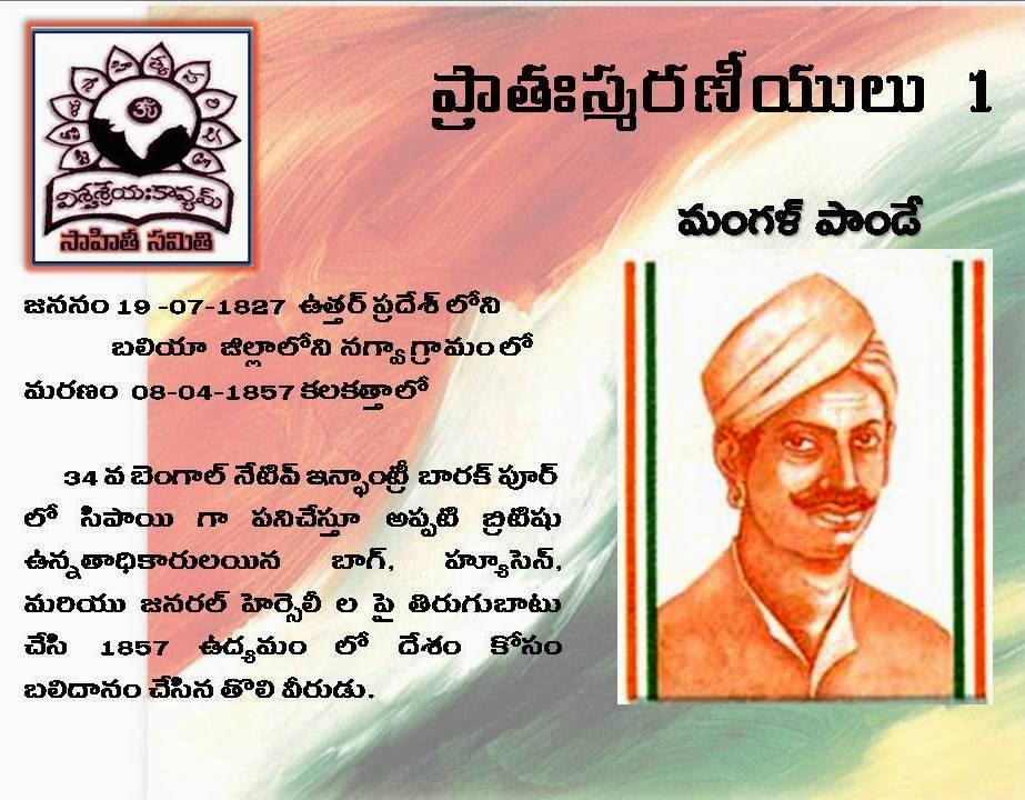 essay about freedom fighters in telugu