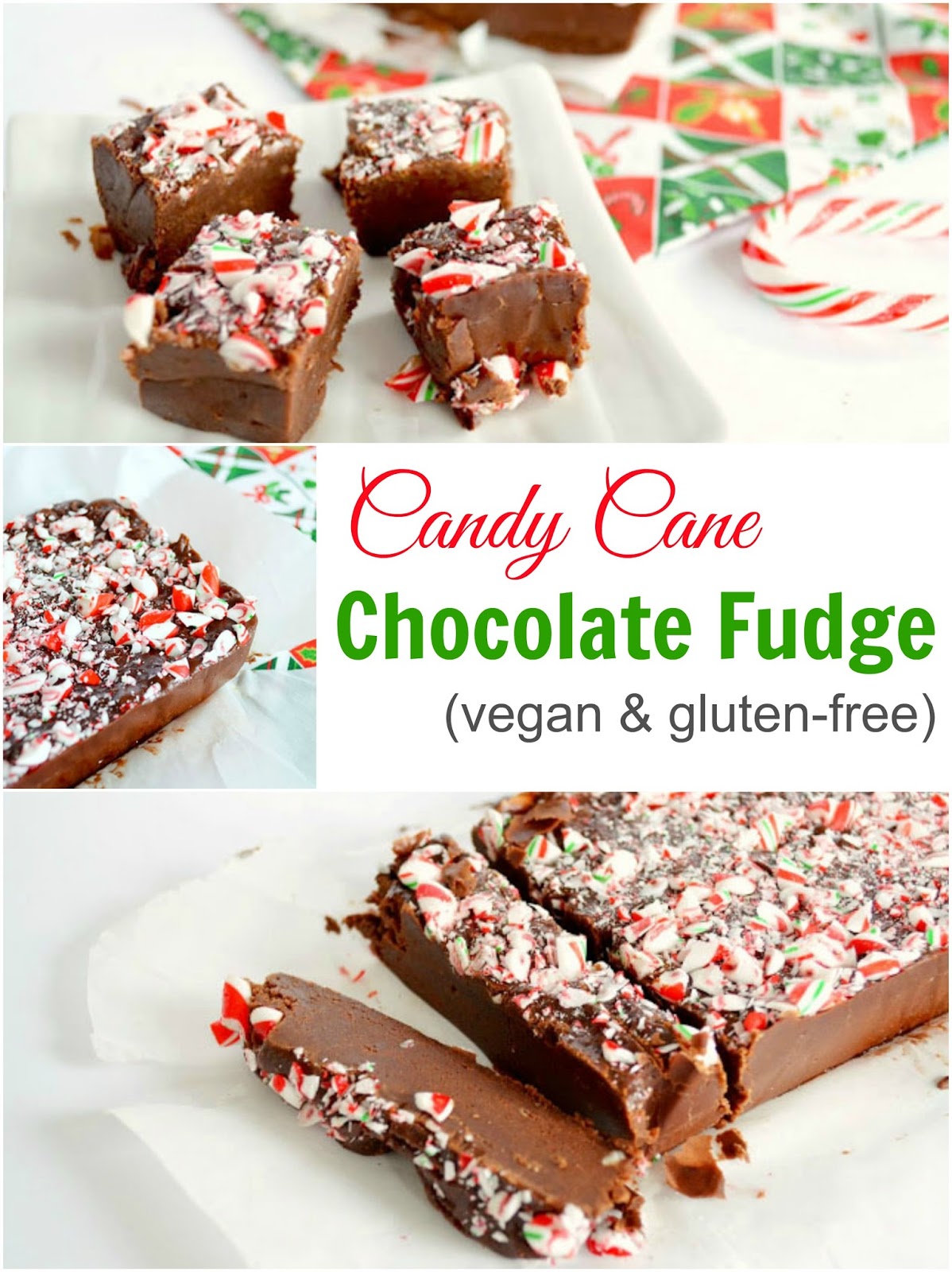 Woman in Real Life Vegan Candy Cane Fudge Recipe (glutenfree)