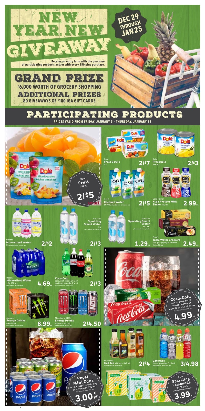 weekly flyer january 5 11 2018 iga supermarket flyer