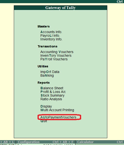 Goodwill Learning World Tally TDL Add on for Daily Auto Payment in Tally