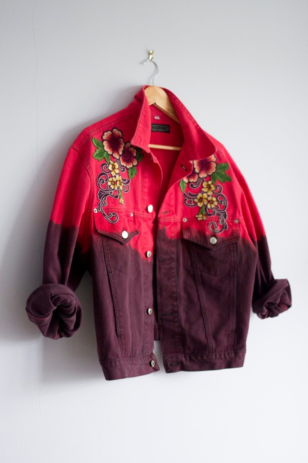 Thriftionary DIY + Dip Dye Denim Jacket