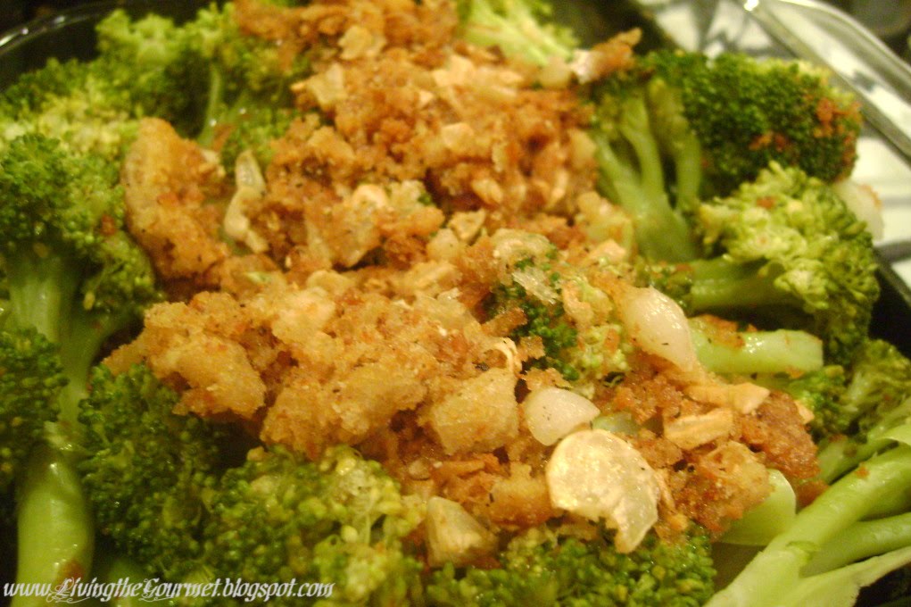 Broccoli with Sautéed Bread Crumbs & Garlic Living The Gourmet