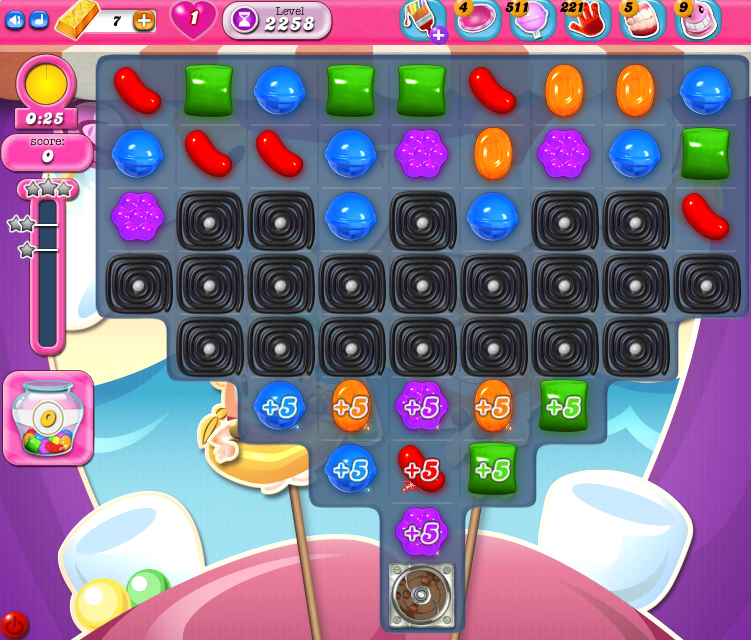 Candy Crush Saga level 2258 Candy Crush Saga level 2258