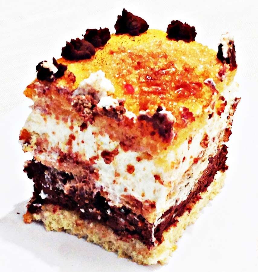 TARTA DE YEMA, RELLENA DE TRUFA Y NATA (crema de leche) CON THERMOMIX