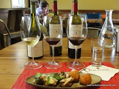 Bruschetteria Trio pairing at Clif Family Velo Vino Tasting Room in St. Helena, California