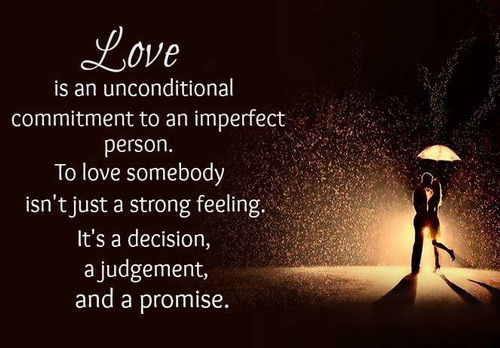 love is an unconditional commitment