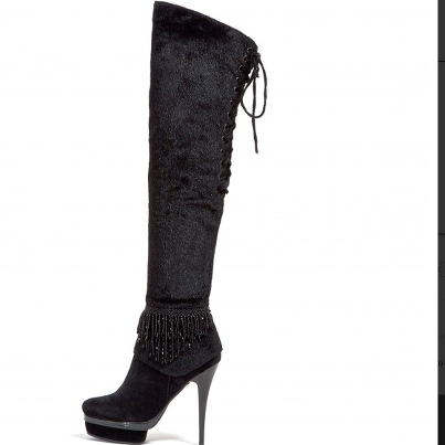 FUN AND FASHION HUB: Black Long high heel boots for ladies