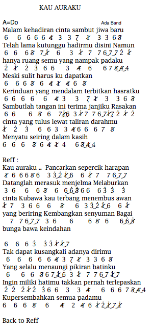 Lirik Lagu Ada Band Lirik Lagu Ada Band Arsia Lirik