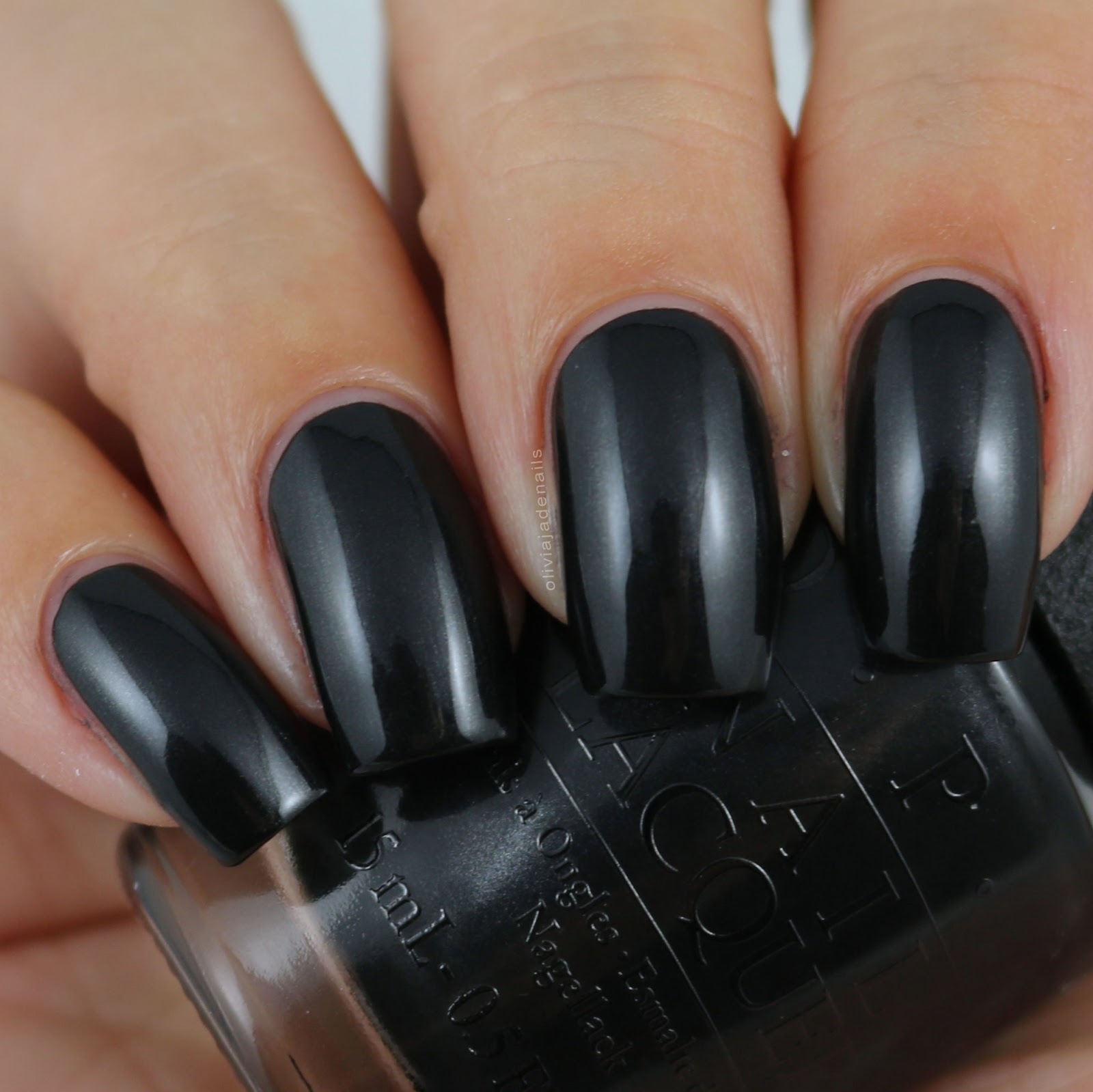 OPI Black Dress Not Optional swatched by Olivia Jade Nails
