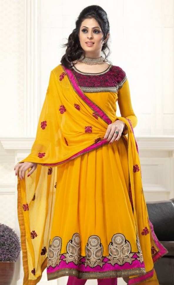 cotton anarkali frocks