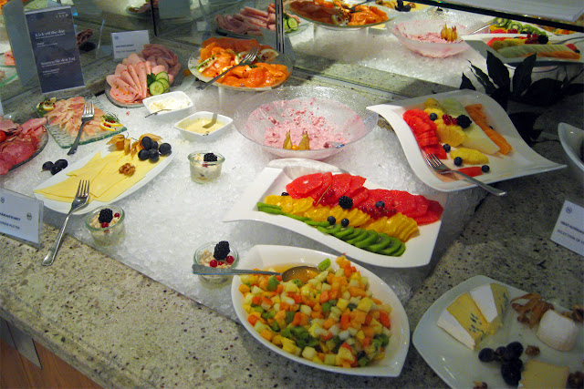 Breakfast buffet in the Club Lounge, Sheraton Airport Hotel and Conference Center, Frankfurt, Germany