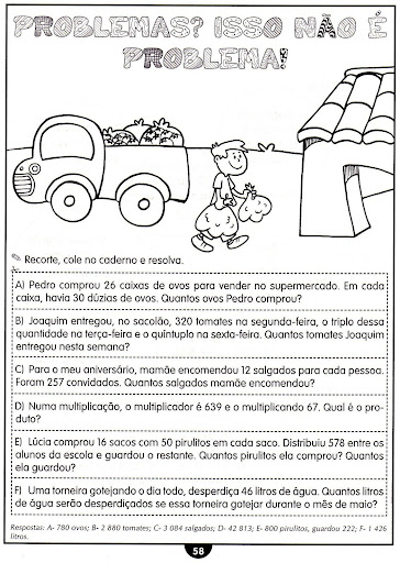 Problemas de matematica com resposta ensino fundamental Problemas de matematica com resposta ensino fundamental