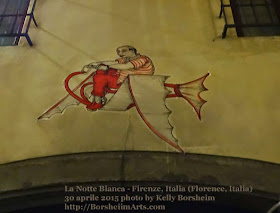 Florence Italy La Notte Bianca White Night Street art Leonardo da Vinci