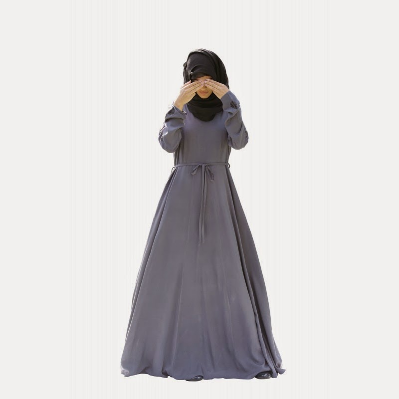 jubah satin princess cut