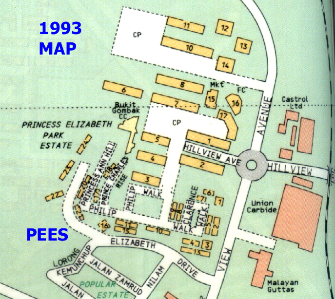 Princess Elizabeth Estate, Hillview Locating Princess Elizabeth Estate