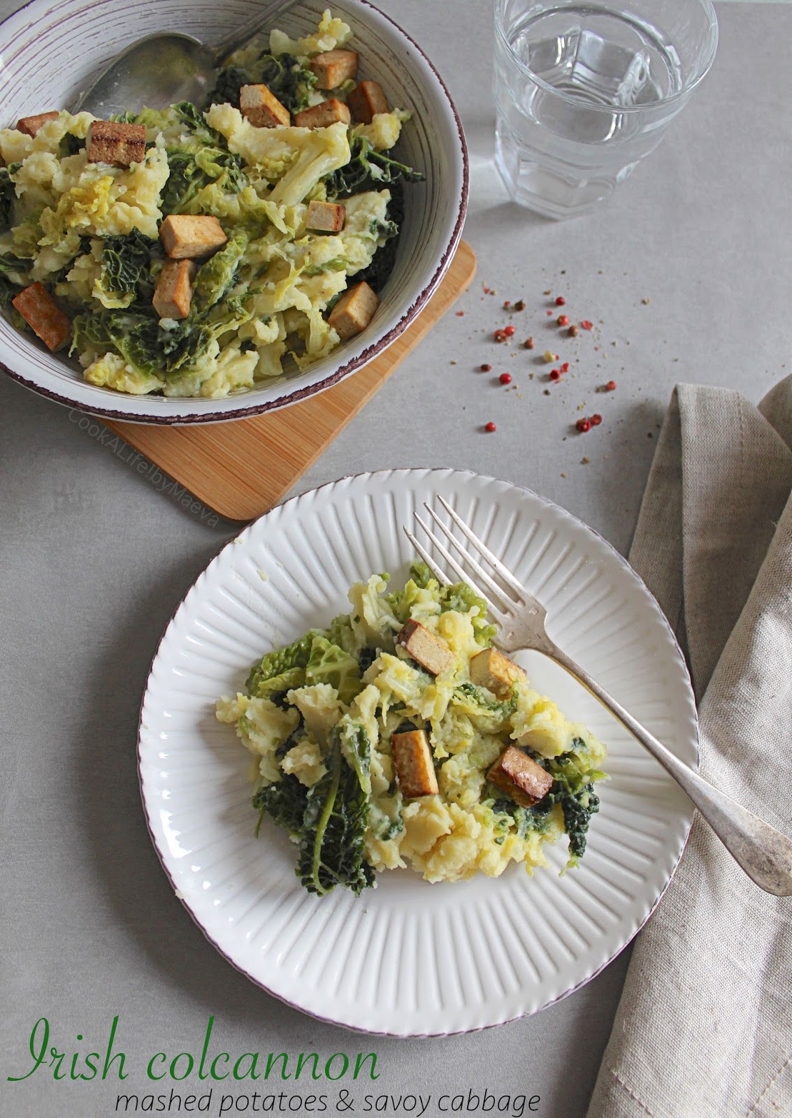 { Saint Patrick's Day } Irish Colcannon, mashed potatoes, savoy cabbage (and smoked tofu) • Cook A Life! by Maeva