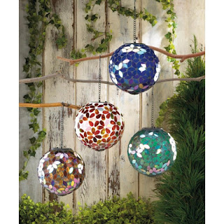 Shades of Green Solar Mosaic Ball - Giftspiration