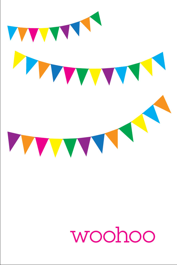 It's About Art and Design Woohoo Bunting Banner Poster