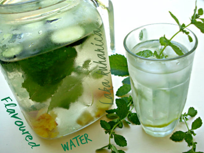 Flavoured water by Laka kuharica:  refreshing and thirst quenching homemade flavored water.