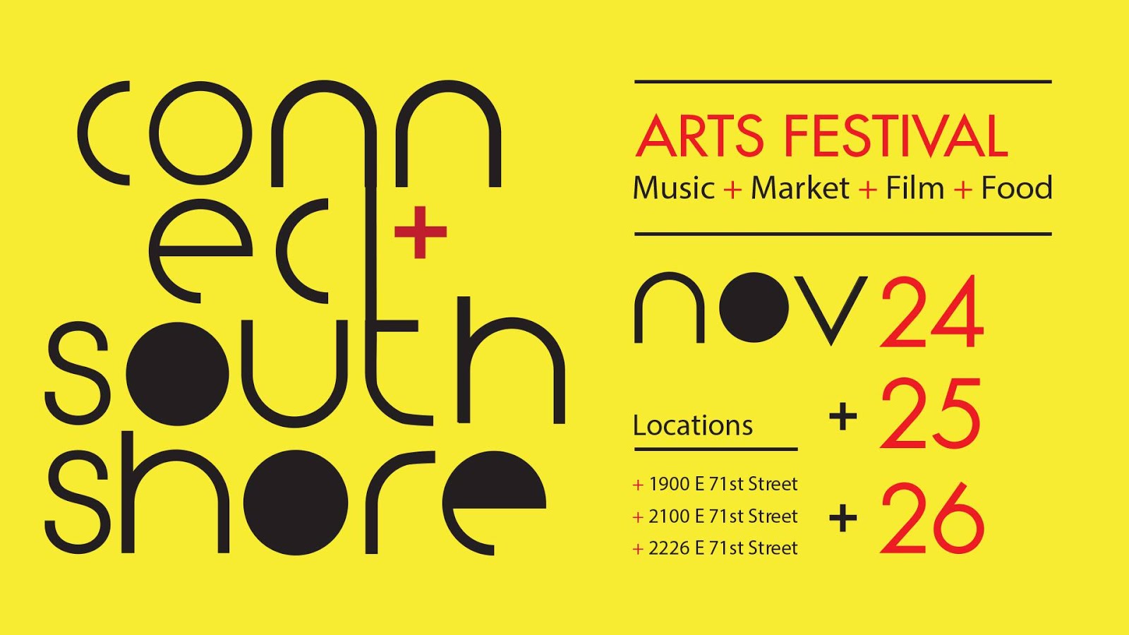 November 24, 25, 26: Connect South Shore Arts Festival