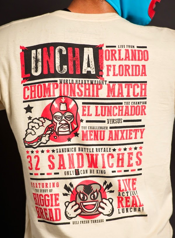 El Lunchador T-Shirt (Back) by Deli Fresh Threads