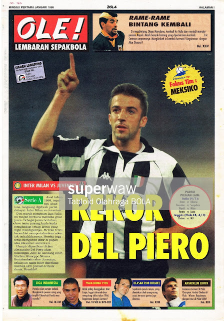 ALESSANDRO DEL PIERO JUVENTUS NEWS 1997 ALESSANDRO DEL PIERO JUVENTUS NEWS 1997