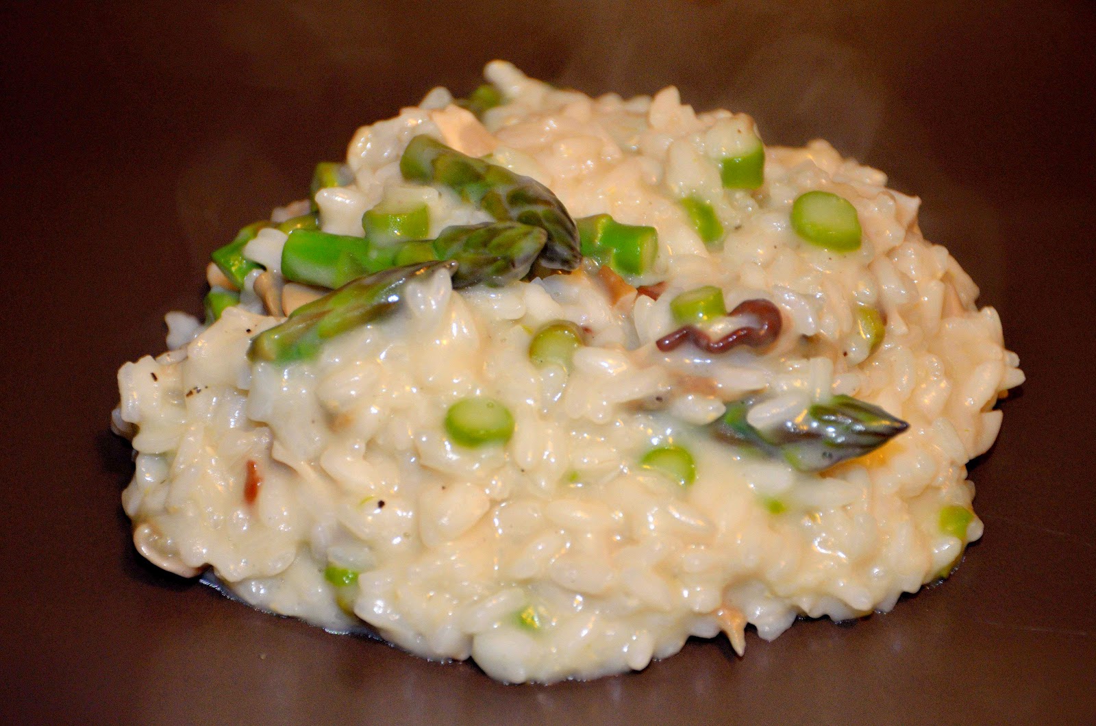 Cucina con Testina RISOTTO AGLI ASPARAGI E FUNGHI PORCINI