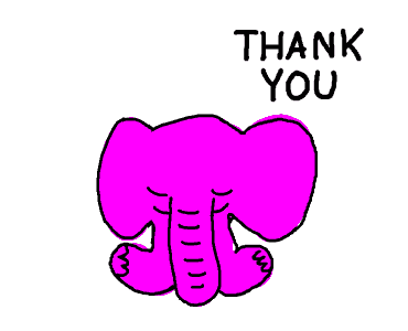 Line Creators Stickers Baan Yen Magenta Elephant Example With