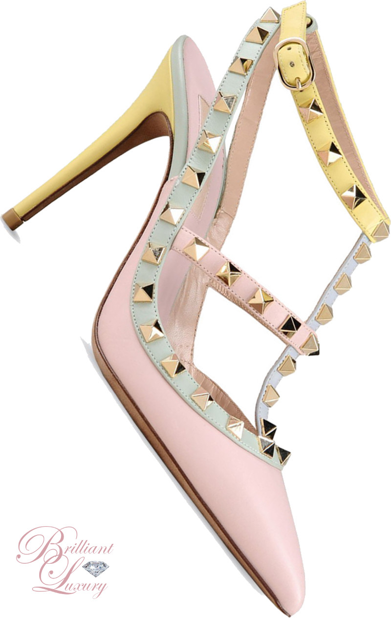 Brilliant Luxury ♦ Valentino Watercolor Rockstud Ankle Strap Brilliant Luxury ♦ Valentino Watercolor Rockstud Ankle Strap