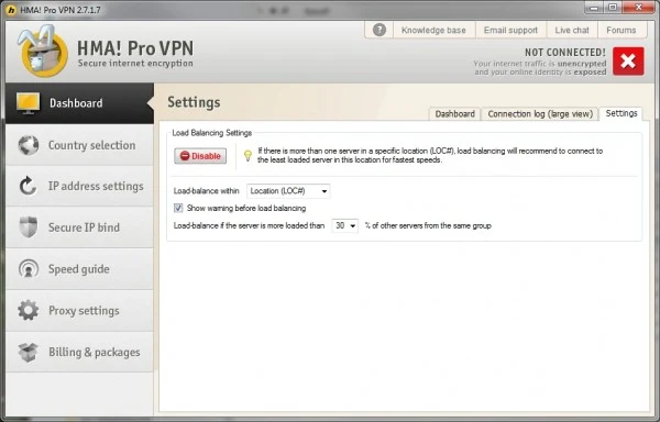 HidemyAss VPN klien