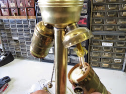 cluster lamp pull chain table brass socket repair sockets parts removed