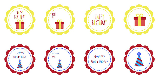Happy Birthday gift tags - free printable Happy Birthday gift tags - free printable