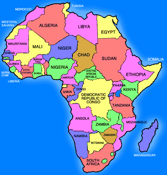 Afrika Karta - Afrika karta, Afrika karta, karta, skissera,