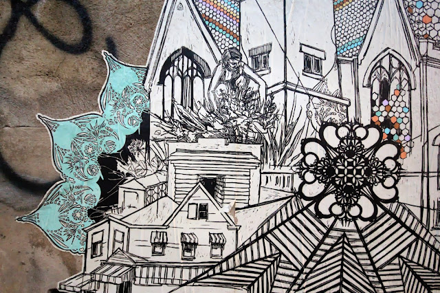 Street Art By American Artist Swoon On the streets of East London, UK. 4