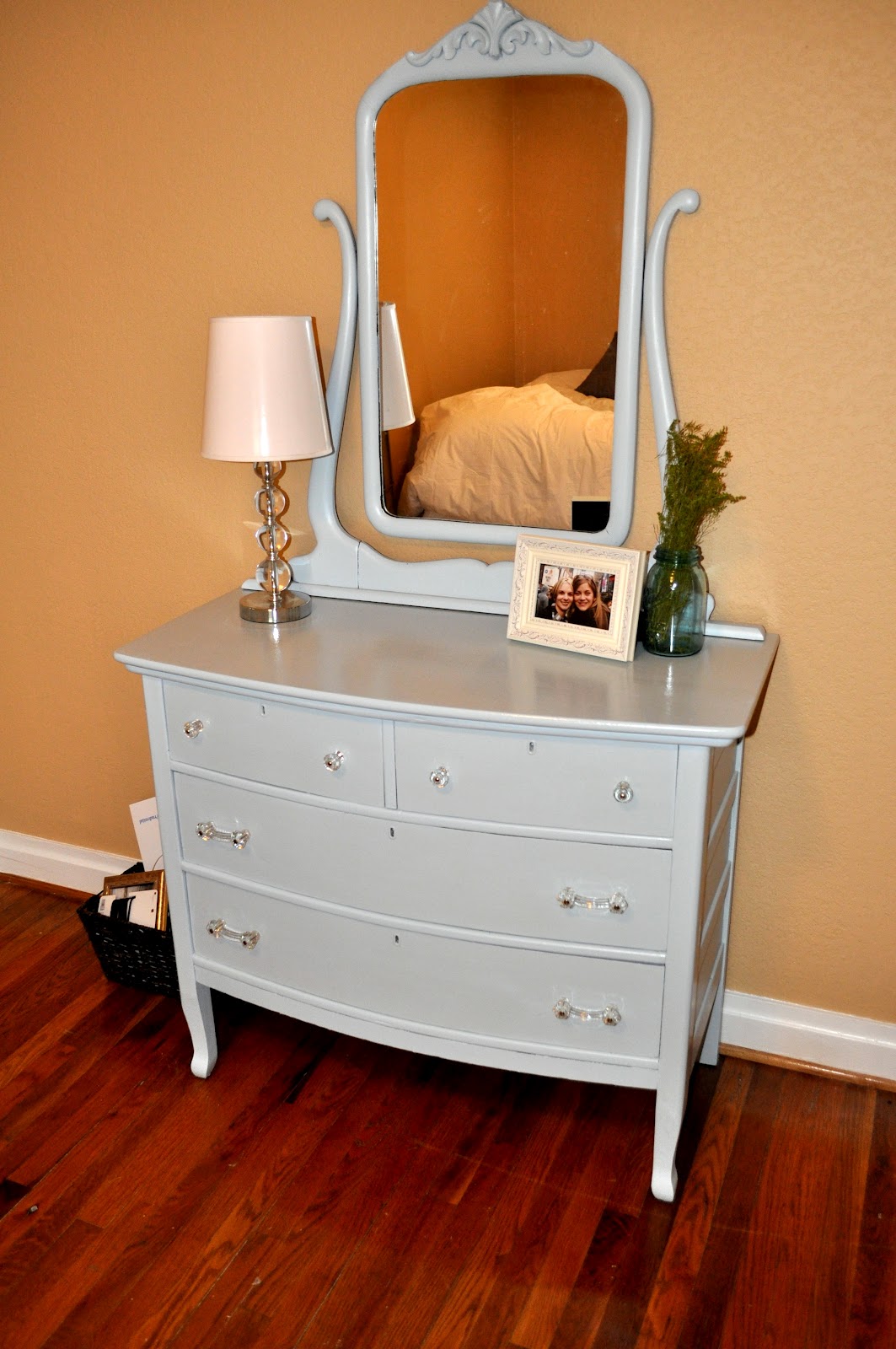 dare to dream... {DIY refinished dresser and a salvaged window turned
