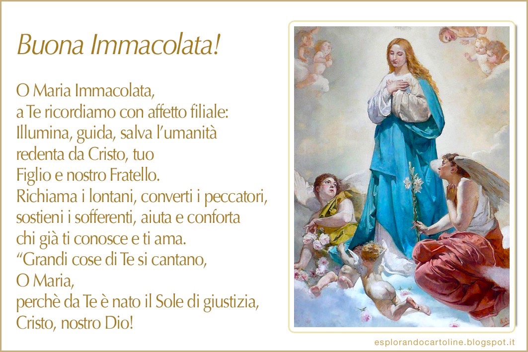 Cartoline per tutti i gusti Cartolina o Santino PREGHIERA BUONA IMMACOLATA! Con Immagine di