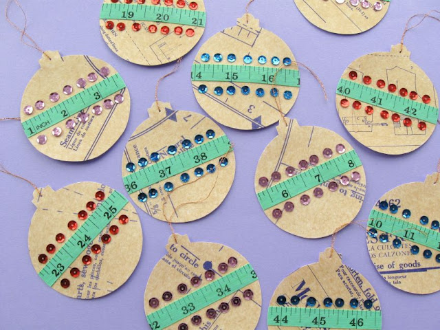 DIY paper Christmas baubles