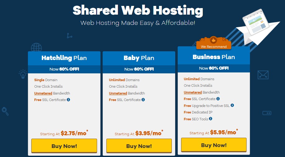 HostGator Web Hosting - shared hosting plans