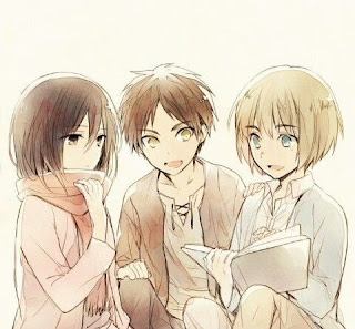 Eren, Mikasa và Armin