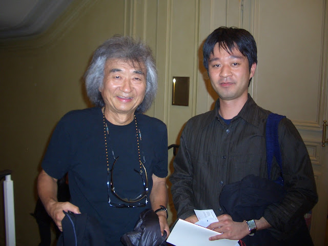 Seiji Ozawa and Hideyuki Arata 小沢征爾と新田英之＠サル・ガヴォ―