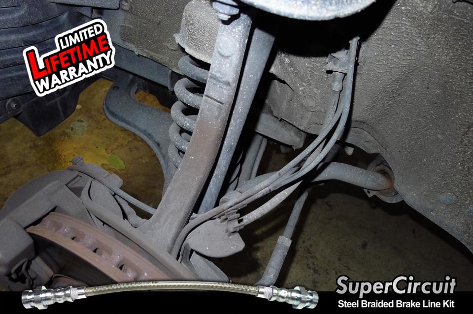 SUPERCIRCUIT Steel Braided Brake Lines Steel Braided Brake Line Kit