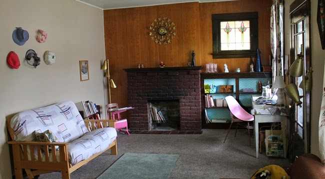 vintage home office, blogging and living room from Va-Voom Vintage