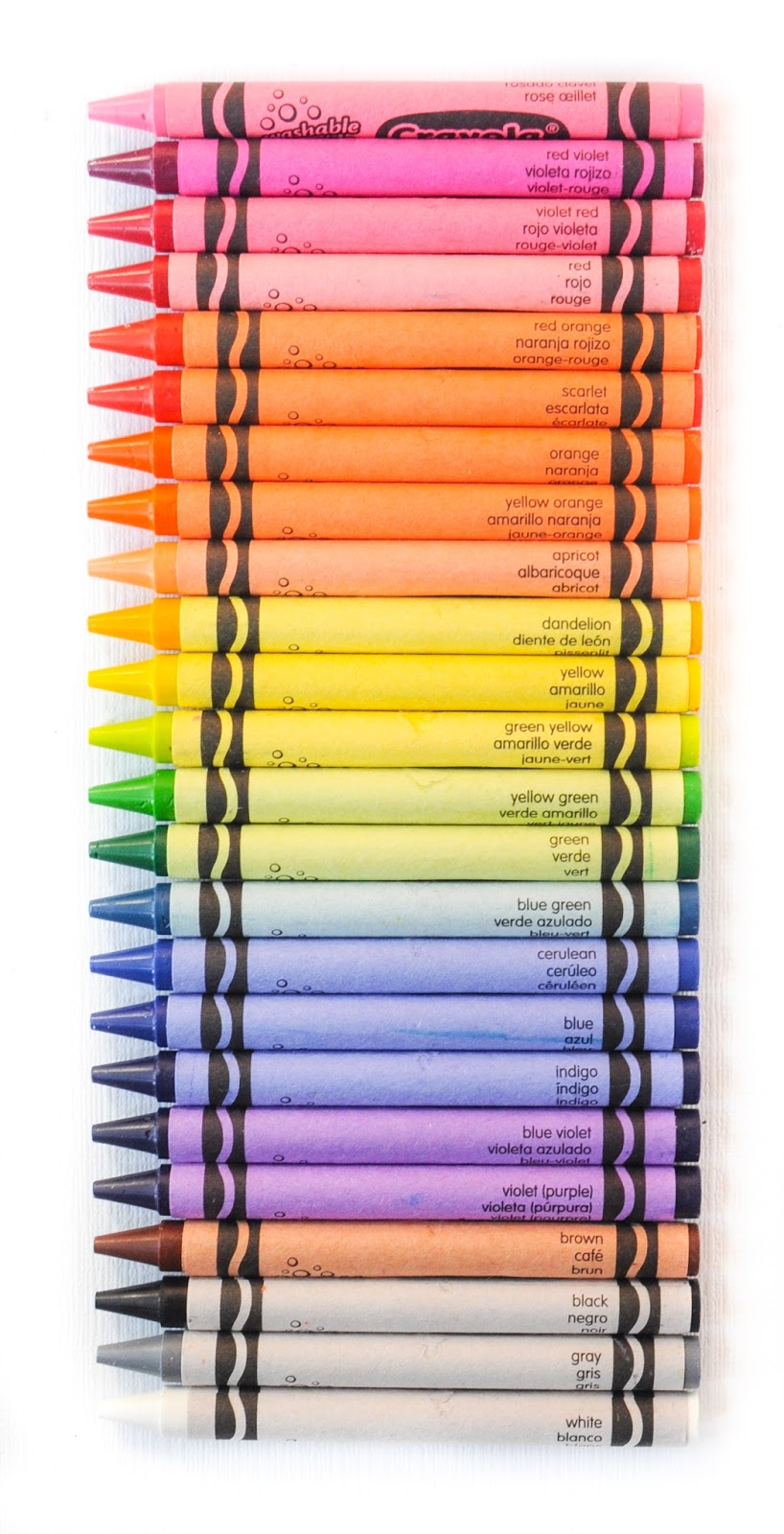 4, 16, and 24 Count Crayola Washable Crayons What's Inside the Box