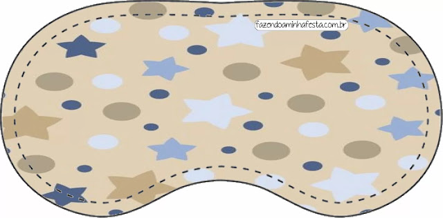 Estrellas Beige y Azul: Imprimibles Gratis para Fiestas. Estrellas Beige y Azul: Imprimibles Gratis para Fiestas.
